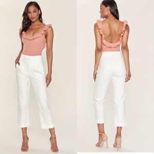 Capri Pants Cotton Natural White Size 0